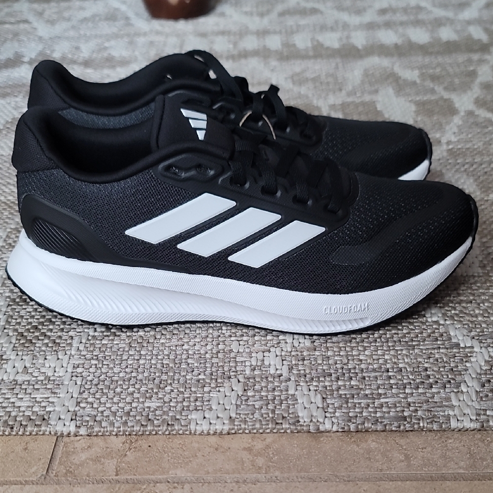 adidas Black and White Men's Cloudfoam Athletic Shoes